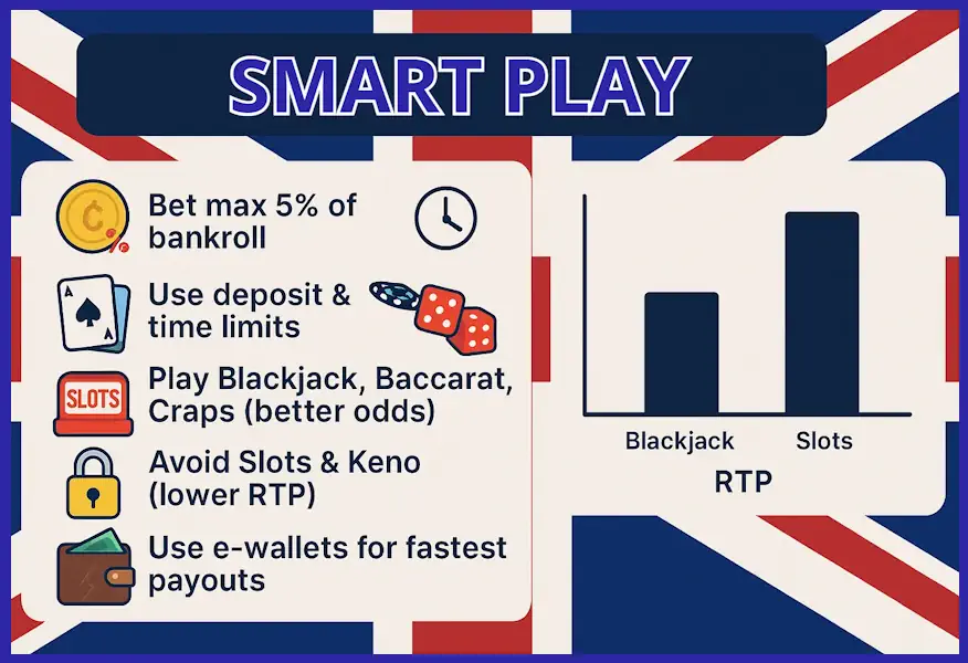 Smart Casino Strategies for UK Players Infographic
